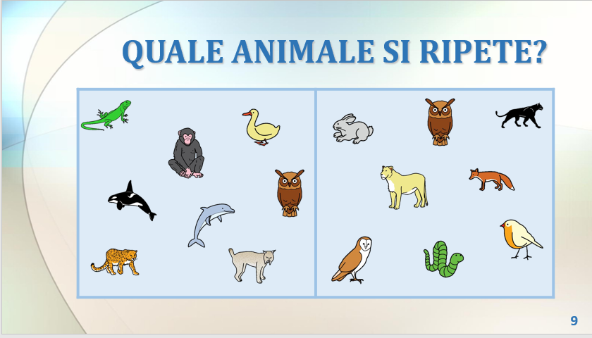 Attenzione, quale animale si ripete?